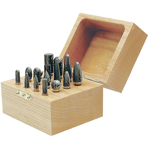 Jeu de fraises au carbure CBK-16 dans un coffret en bois, 16 morcea Seaboard Timber Mart