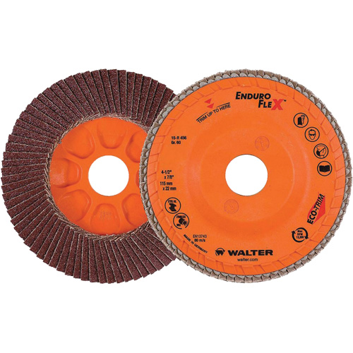 Enduro-Flex Flap Disc, 4-1/2" x 7/8", Type 27, 60 Grit, Zirconia Alumina Seaboard Timber Mart