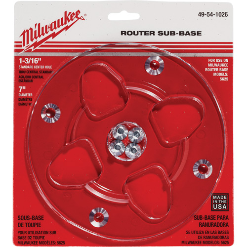 Clear 7" Diameter 1-3/16" Center Hole Sub-Base Seaboard Timber Mart