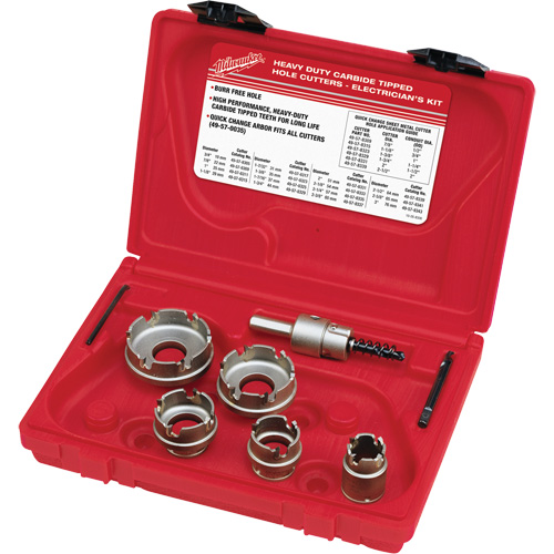 Sheet Metal Carbide Cutter Electrician's Kit, 7 Pieces Seaboard Timber Mart