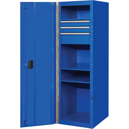 Armoire lat&eacute;rale s&eacute;rie RX, 3 tiroirs, 19" la x 25" p x 61" h, Bleu Seaboard Timber Mart