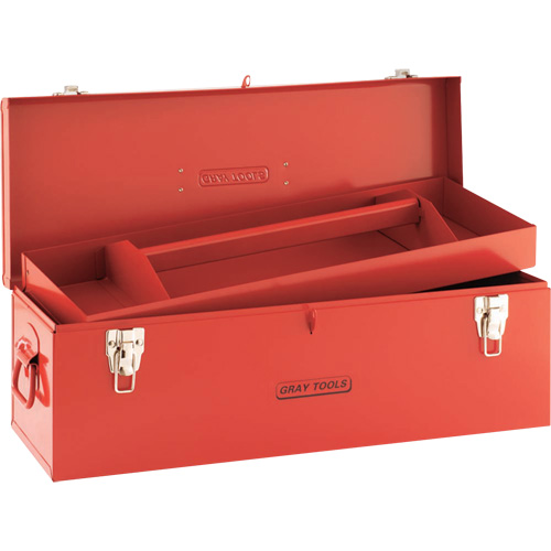 Tool Box, 10-3/4" D x 25-1/2" W x 10" H, Red Seaboard Timber Mart