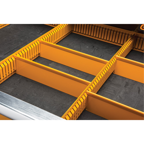 Chariot &agrave; outils &eacute;lectrique, 11 tiroirs, 42-1/2" la x 24-7/16" p x 41" h, Noir/Orange Seaboard Timber Mart