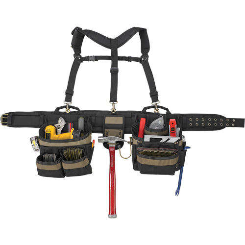 Ceinture &agrave; outils de luxe, Polyester, Noir Seaboard Timber Mart