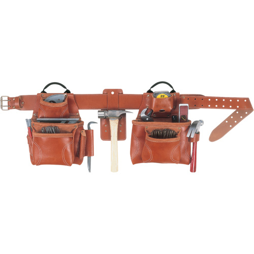 Deluxe Tool Belt Combo, Leather, Tan Seaboard Timber Mart
