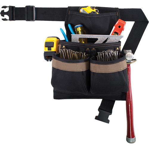 Small Deluxe Tool Belt, Polyester, Black Seaboard Timber Mart