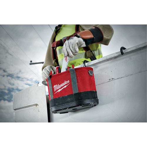 Sac ovale a&eacute;rien utilitaire, Nylon balistique, 14 pochettes, Noir/Rouge Seaboard Timber Mart