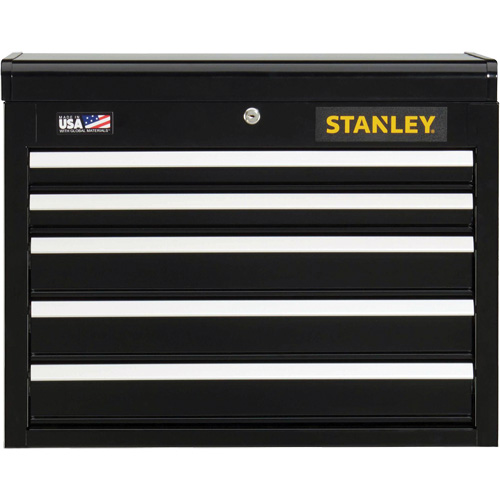 300 Series Tool Chest, 26" W, 5 Drawers, Black Seaboard Timber Mart