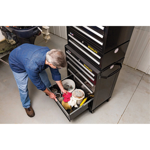 300 Series Middle Tool Chest, 26" W, 2 Drawers, Black Seaboard Timber Mart