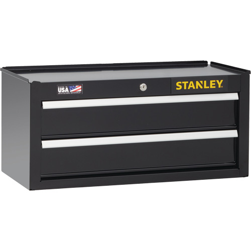 300 Series Middle Tool Chest, 26" W, 2 Drawers, Black Seaboard Timber Mart