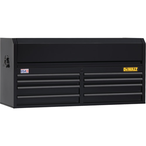 Tool Chest, 51-1/2" W, 8 Drawers, Black Seaboard Timber Mart