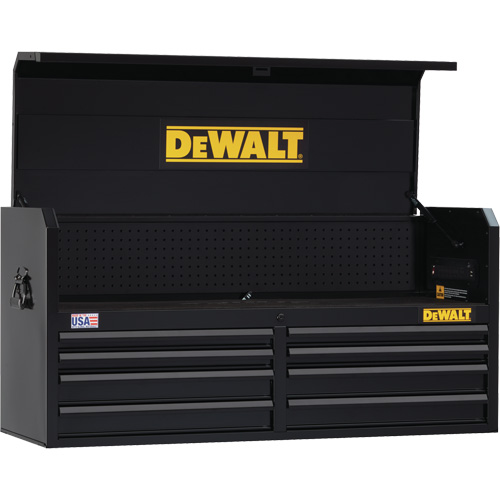 Tool Chest, 51-1/2" W, 8 Drawers, Black Seaboard Timber Mart