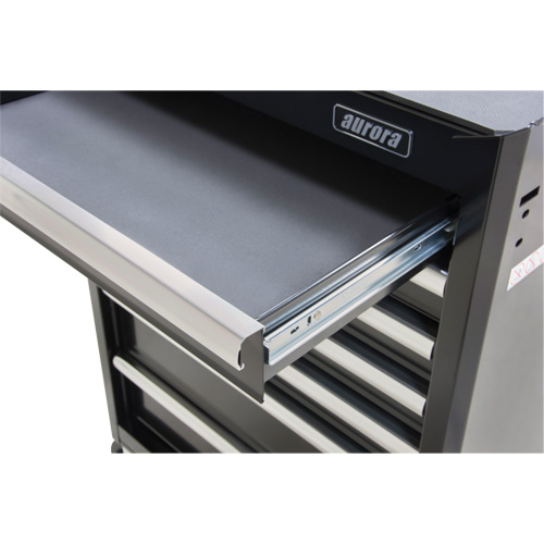 Chariot &agrave; outils industriel, 7 tiroirs, 27" la x 18-3/4" p x 39" h, Noir Seaboard Timber Mart