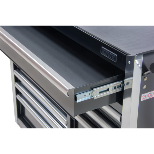 Chariot &agrave; outils industriel, 11 tiroirs, 41" la x 18-3/4" p x 39-1/3" h, Noir Seaboard Timber Mart