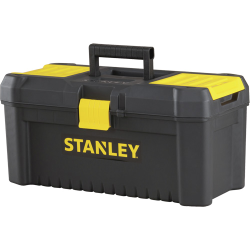 Essential&reg; Tool Box with Tray, 16" W x 8" D x 7-3/10" H, Black/Yellow Seaboard Timber Mart