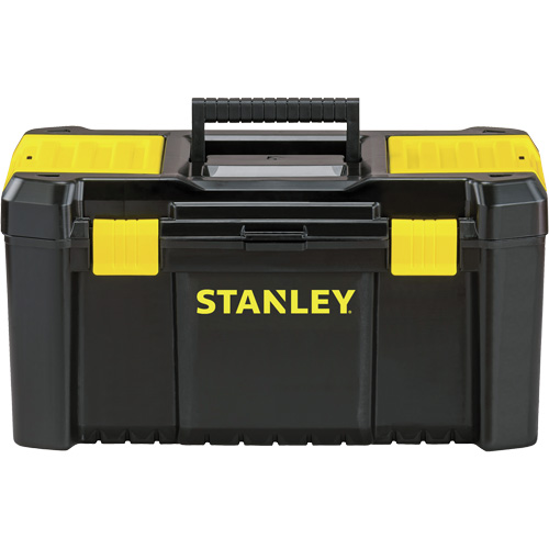 Essential&reg; Tool Box with Tray, 19" W x 9-7/8" D x 9-3/4" H, Black/Yellow Seaboard Timber Mart