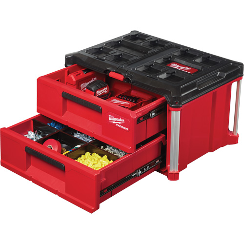 Boîte &agrave; outils avec 2 tiroirs Packout, 16-1/3" x 14-1/3" x 22-1/5", Rouge Seaboard Timber Mart