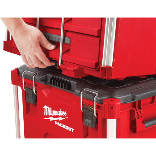 Packout 3-Drawer Tool Box, 16-1/3" x 14-1/3" x 22-1/5", Black/Red Seaboard Timber Mart