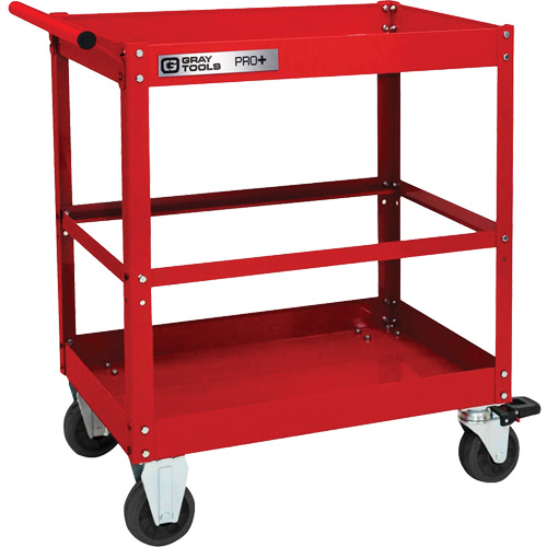 PRO+ Series Heavy-Duty Utility Cart, 2 Tiers, 30-1/5" x 38-1/3" x 19-1/2" Seaboard Timber Mart