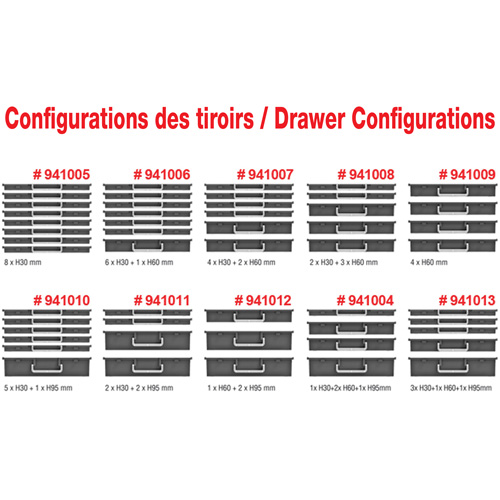 Coffre &agrave; outils mobile avec tiroirs, 4 tiroirs, 22-4/5" la x 15" p x 18" h, Noir Seaboard Timber Mart