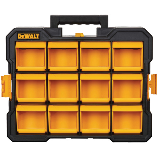 Flip-Bin Organizer, 3-7/8" W x 17-3/4" D x 13-7/8" H, Black/Yellow Seaboard Timber Mart