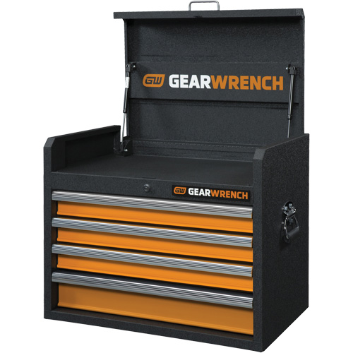 GSX Series Tool Chest, 26" W, 4 Drawers, Black/Orange Seaboard Timber Mart