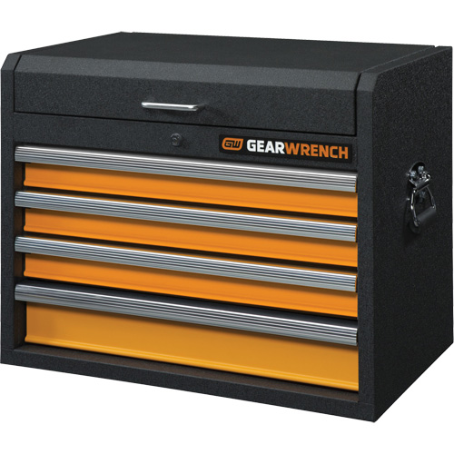 GSX Series Tool Chest, 26" W, 4 Drawers, Black/Orange Seaboard Timber Mart