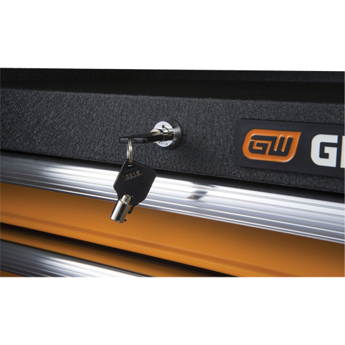 GSX Series Tool Chest, 26" W, 4 Drawers, Black/Orange Seaboard Timber Mart