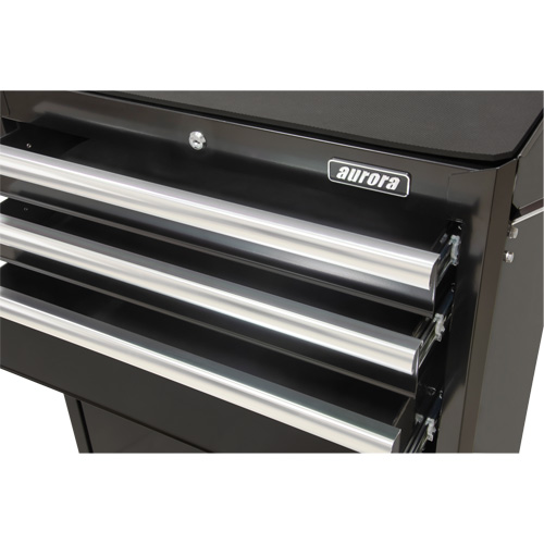 Chariot &agrave; outils industriel, 3 tiroirs, 29-4/5" la x 21-1/5" p x 38-4/5" h, Noir Seaboard Timber Mart