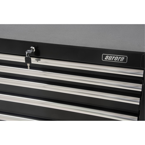 Chariot &agrave; outils industriel, 6 tiroirs, 39" la x 20-4/5" p x 38-1/2" h, Noir Seaboard Timber Mart