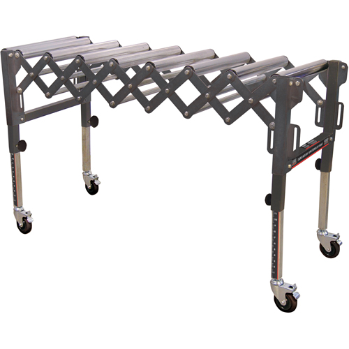 Extendable & Flexible Conveyor Roller Tables, 20" W x 52" L, 300 lbs. per lin. Ft. Capacity Seaboard Timber Mart
