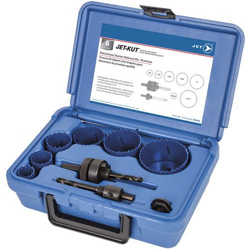 Coffret de scies-cloches haut de gamme pour &eacute;lectriciens, 8 morcea Seaboard Timber Mart