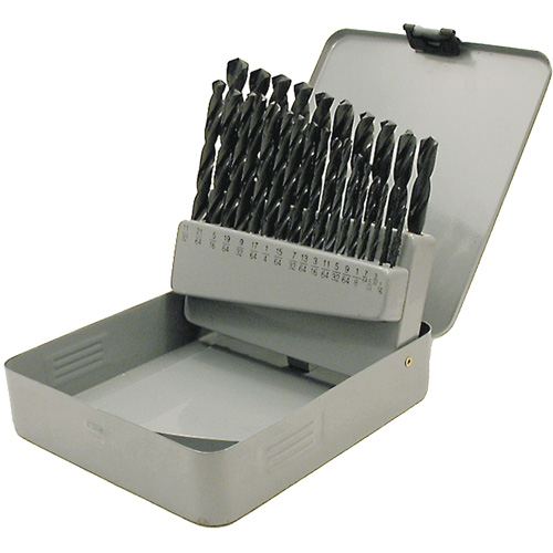 Coffret de forets en oxyde noir JET-KUT, 29 morceaux, Acier rapide Seaboard Timber Mart