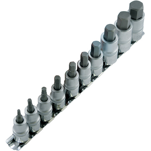 Jeu de douilles m&eacute;triques HSW3812-10M, Hexagonale, Prise 1/2"/3/8", 10 mr Seaboard Timber Mart