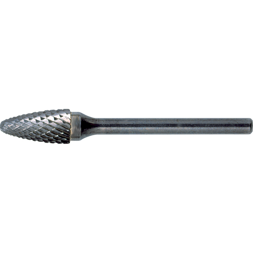 Solid Carbide Burrs - Tree Shape with Ball Nose, SF-5, 1/2" Dia., 1" Depth of Cut Seaboard Timber Mart