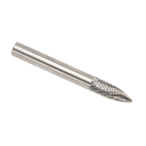 Solid Carbide Burrs - Tree Shape Pointed End, SG-1, 1/4" Dia., 1/8" Shank Seaboard Timber Mart