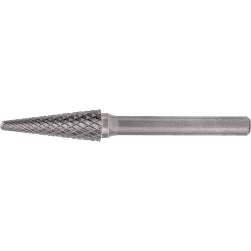 Solid Carbide Burrs - Taper Shape Radius End 14°, 1/4" Shank Seaboard Timber Mart
