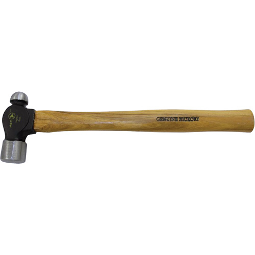 Heavy-Duty Hickory Handle Ball Pein Hammer, 24 oz. Head Weight, Plain Face, Wood Handle Seaboard Timber Mart