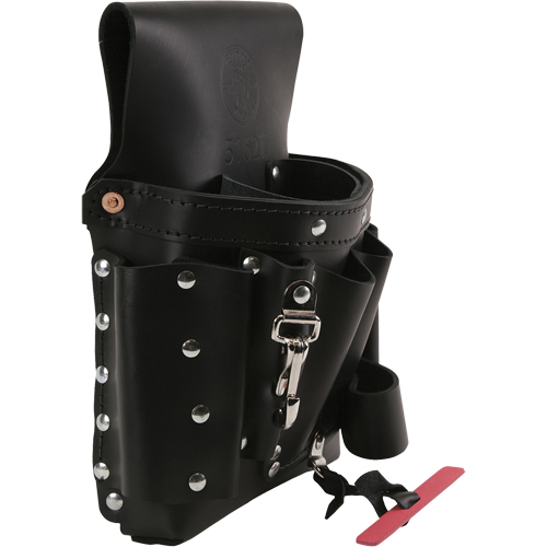 Extra-Capacity Tool Pouches, Multiple Tool Holder, Leather, 8 Pockets Seaboard Timber Mart