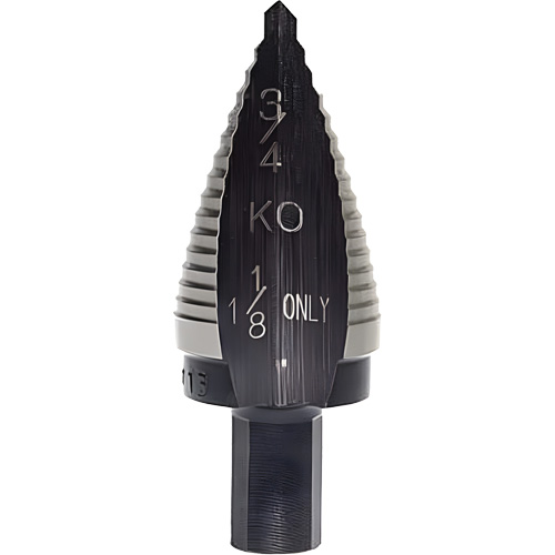 Step Drill Bit, 1-1/8" - 1-1/8" , 5/32" Increments, High Speed Steel Seaboard Timber Mart