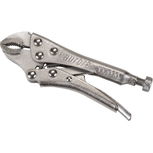 Locking Pliers with Wire Cutter, 4" Length, Curved Jaw Seaboard Timber Mart