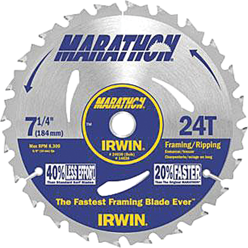 Lames de scie pour entrepreneur - Lames de scie Marathon, 7-1/4", 24 dents Seaboard Timber Mart
