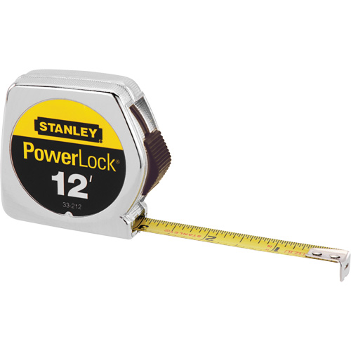 PowerLock&reg; Tape Measure, 1/2" x 12', Imperial Graduations Seaboard Timber Mart