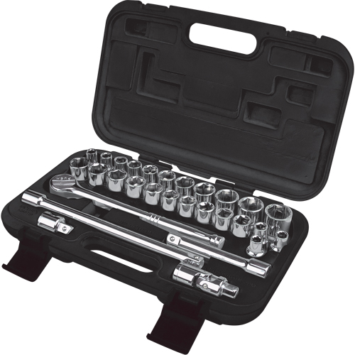 Jeu de douilles SAE/m&eacute;triques, 29 Mcx, Prise de 1/2" Seaboard Timber Mart