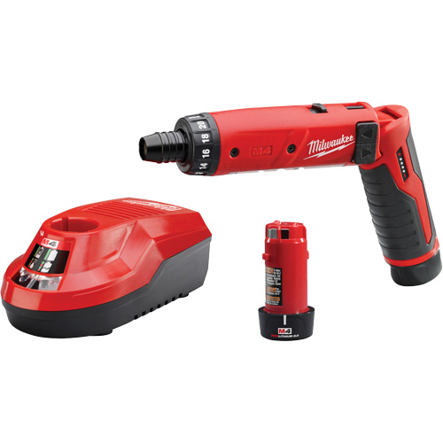 M4 Hex Screwdriver Kit, 1/4", 4 V, 44 in-lbs Max. Torque, Lithium-Ion Battery Seaboard Timber Mart