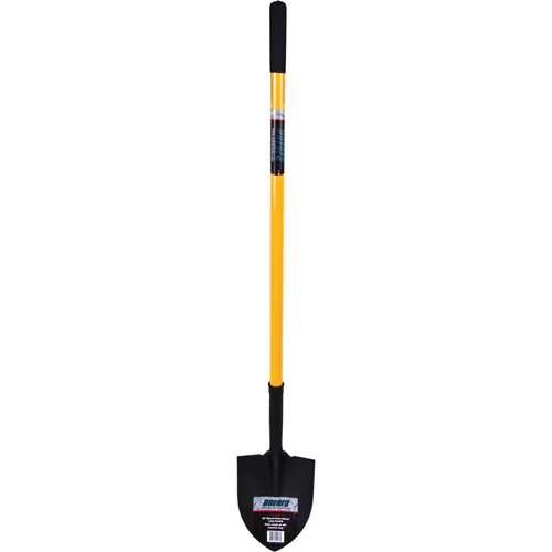 Round Point Shovel, Tempered Steel Blade, Fiberglass, Straight Handle Seaboard Timber Mart