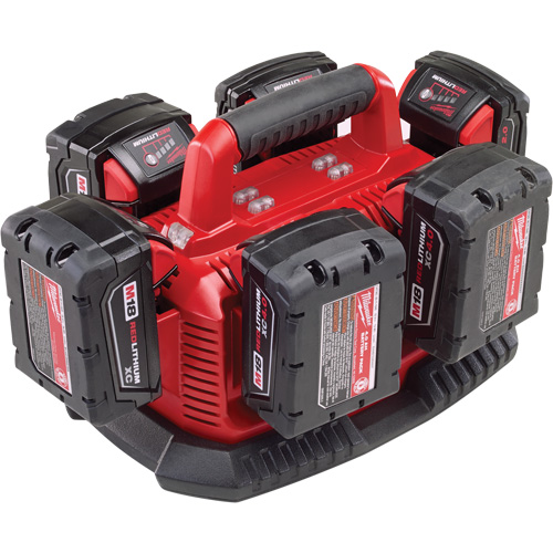 Chargeur de type s&eacute;quentiel pour six piles M18, 18 V, Lithium-ion Seaboard Timber Mart