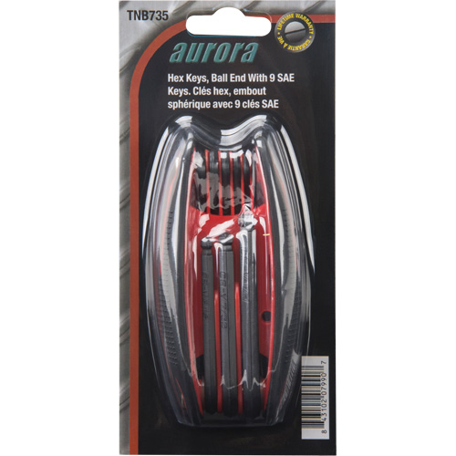 Ball End Fold-Up Hex Key Set, 9 Pcs., Imperial Seaboard Timber Mart