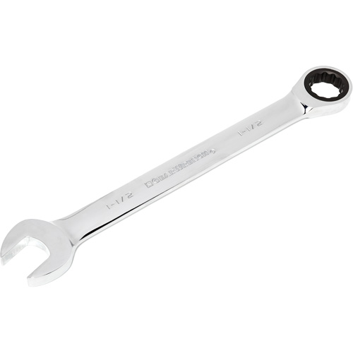Ratcheting Combination Wrench, 12 Point, 1-1/2", Chrome Finish Seaboard Timber Mart