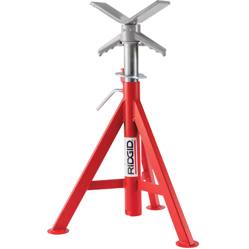 V Head Low Pipe Stand # VJ-98, 51-96 cm Height Adjustment, 12" Max. Pipe Capacity, 2500 lbs. Max. Weight Capacity Seaboard Timber Mart